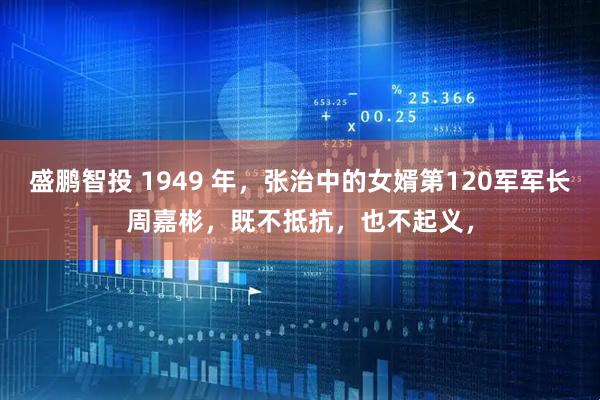 盛鹏智投 1949 年，张治中的女婿第120军军长周嘉彬，既不抵抗，也不起义，